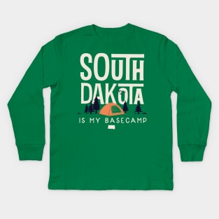 South Dakota is my Base Camp Kids Long Sleeve T-Shirt